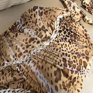 Leopard Print Dress with Braided Detail